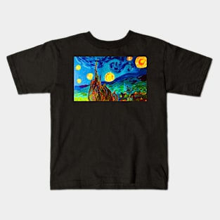 Starry Bright Night Kids T-Shirt